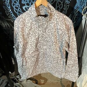 DKNY White and Gray Fall Desert Camo Pullover Jacket